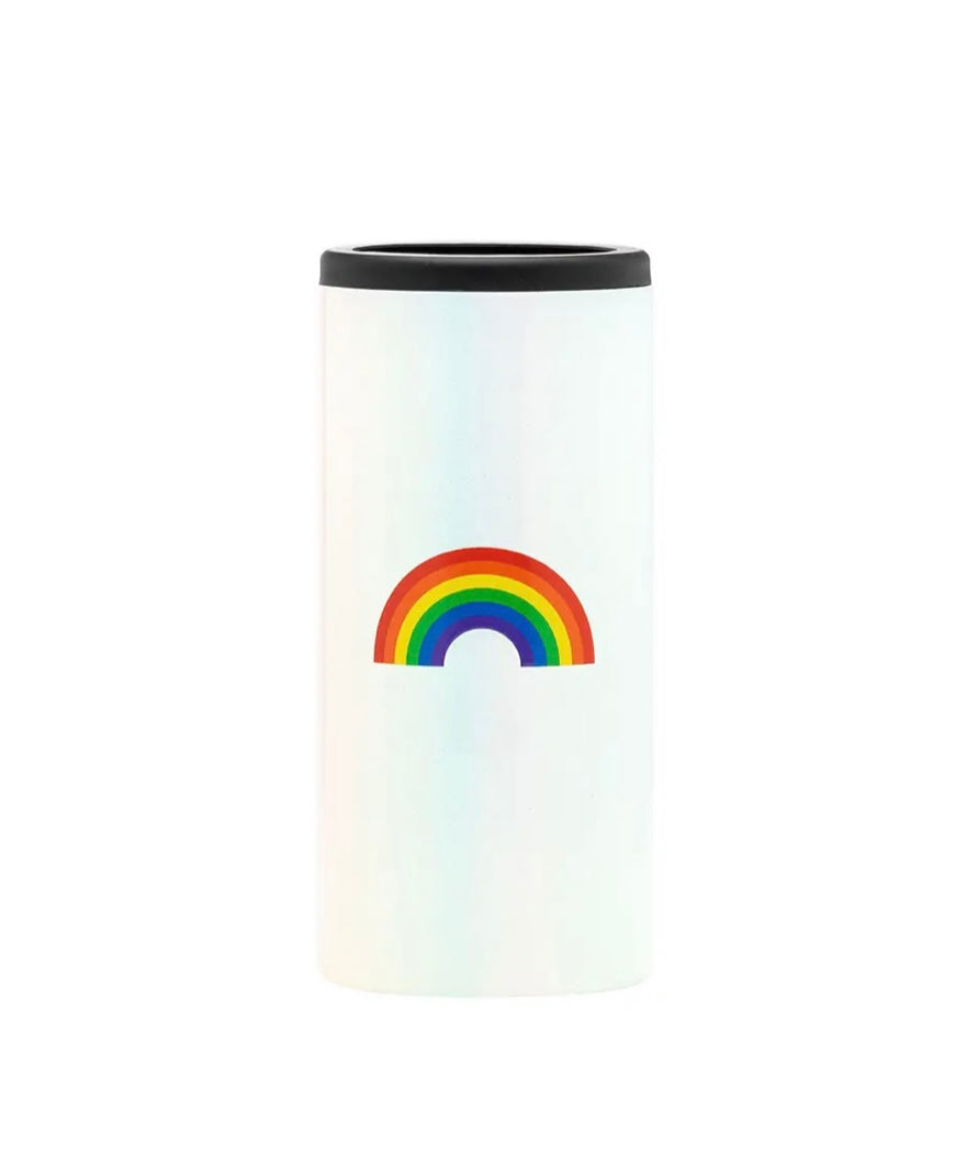 Rainbow Slim Can Cooler